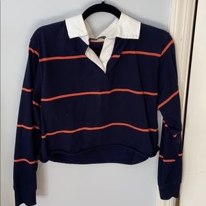 Brandy Melville striped polo top